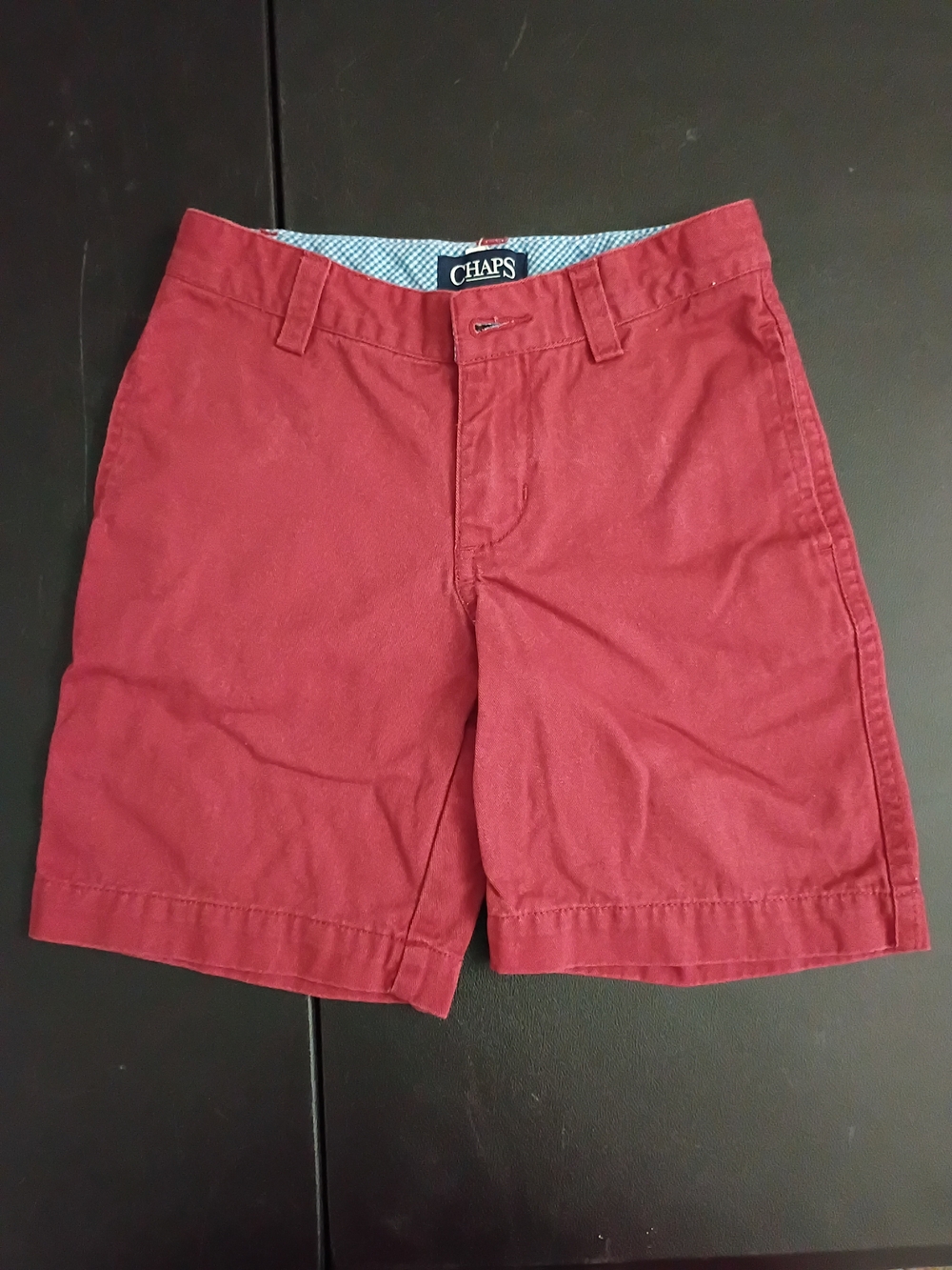 Chaps Boys Red Chino Shorts Size 5 – Classic Preppy Summer Flat Front Twill Shor